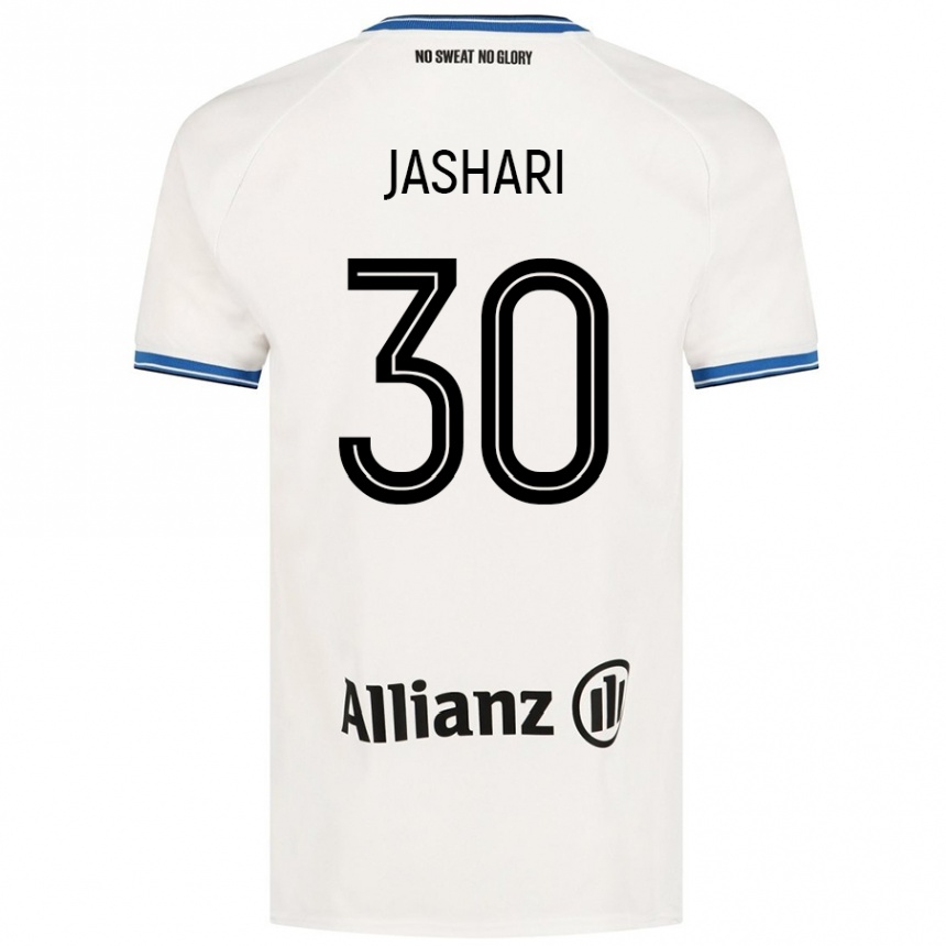 Női Labdarúgás Ardon Jashari #30 Fehér Idegenbeli Jersey 2024/25 Mez Póló Ing