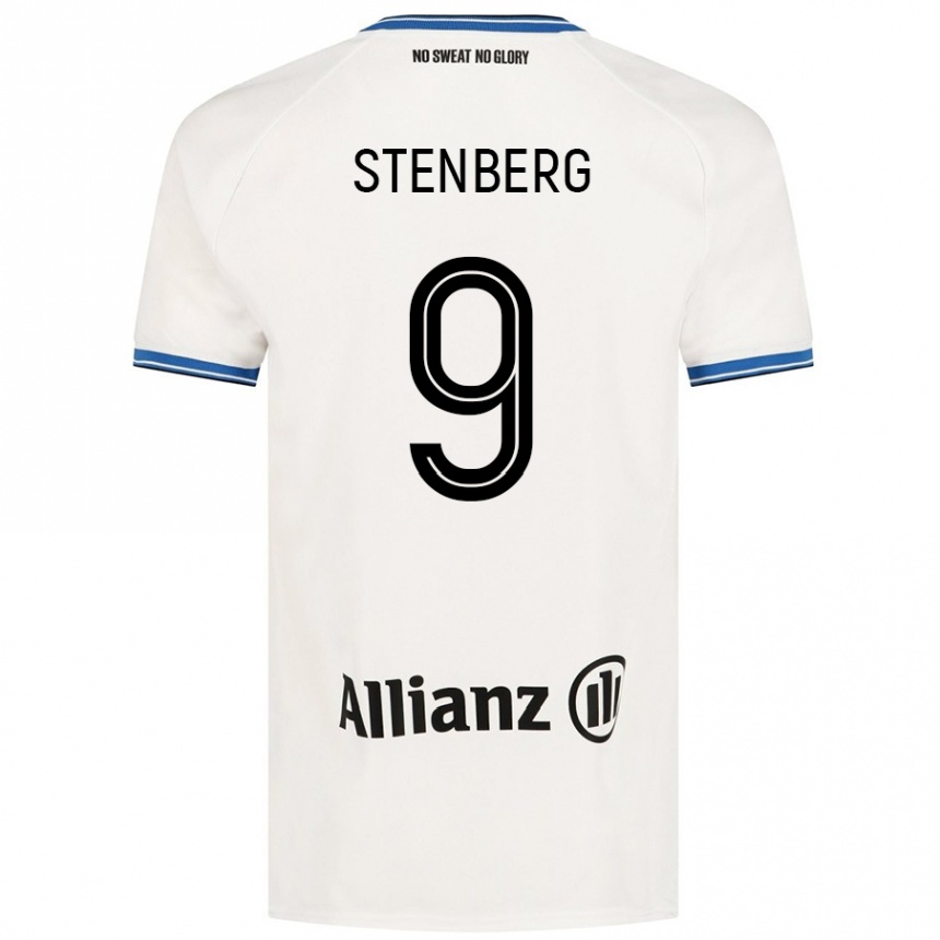 Női Labdarúgás Hanna Stenberg #9 Fehér Idegenbeli Jersey 2024/25 Mez Póló Ing