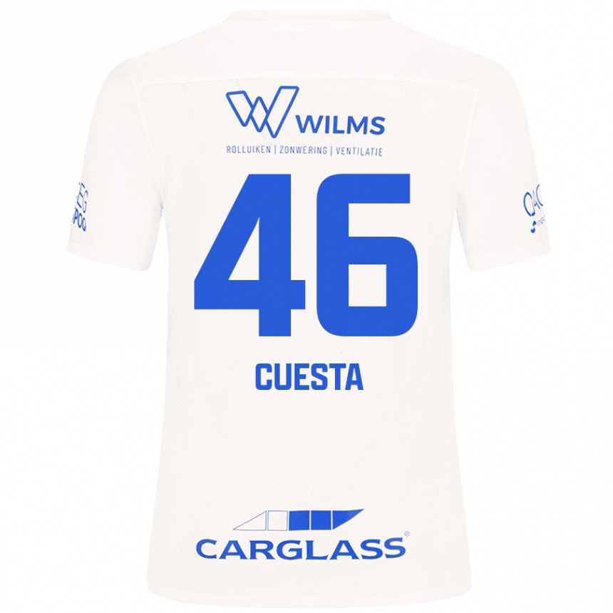 Női Labdarúgás Carlos Cuesta #46 Fehér Idegenbeli Jersey 2024/25 Mez Póló Ing