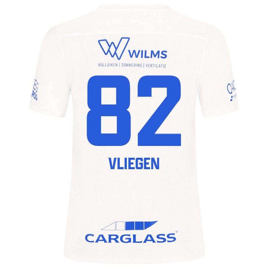 Női Labdarúgás Olivier Vliegen #82 Fehér Idegenbeli Jersey 2024/25 Mez Póló Ing