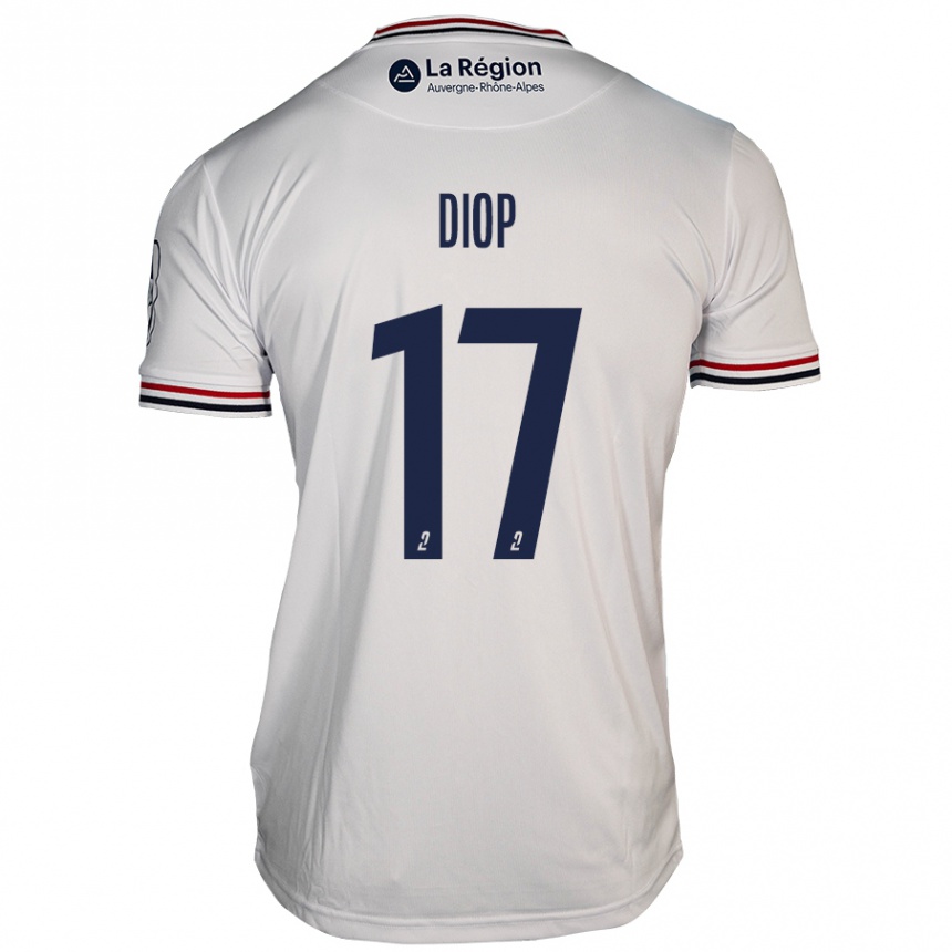 Női Labdarúgás Ousmane Diop #17 Fehér Idegenbeli Jersey 2024/25 Mez Póló Ing