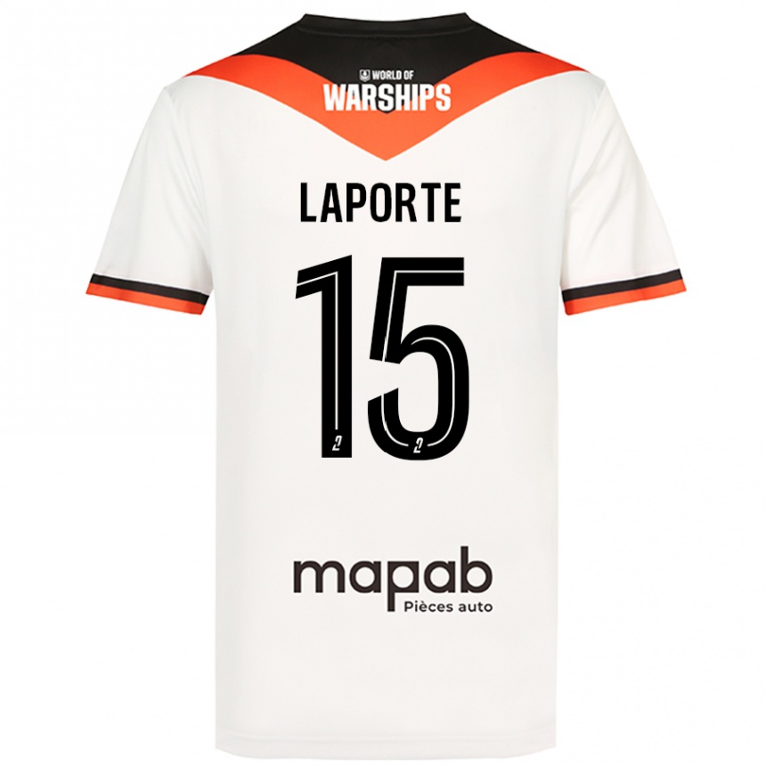 Női Labdarúgás Julien Laporte #15 Fehér Idegenbeli Jersey 2024/25 Mez Póló Ing