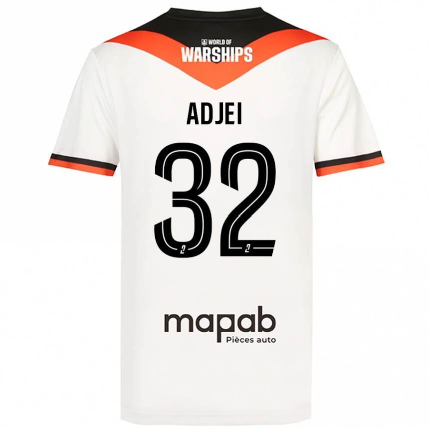 Női Labdarúgás Nathaniel Adjei #32 Fehér Idegenbeli Jersey 2024/25 Mez Póló Ing