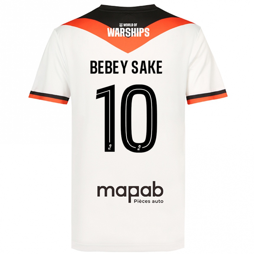 Női Labdarúgás Mattéo Bebey Sake #10 Fehér Idegenbeli Jersey 2024/25 Mez Póló Ing