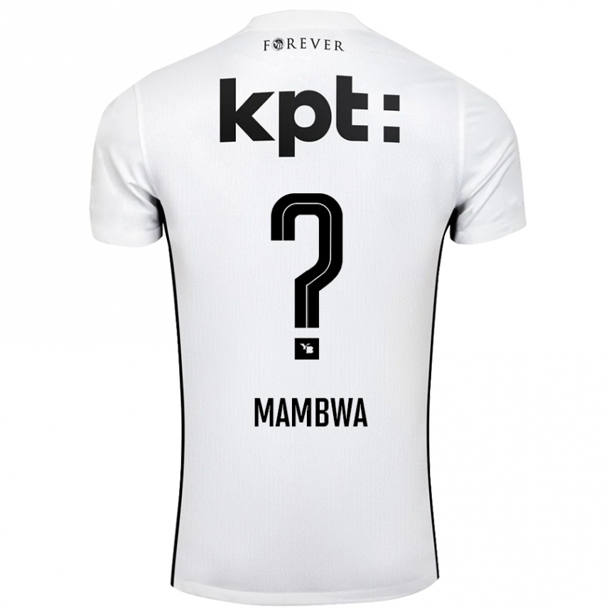 Női Labdarúgás Olivier Mambwa #0 Fehér Fekete Idegenbeli Jersey 2024/25 Mez Póló Ing